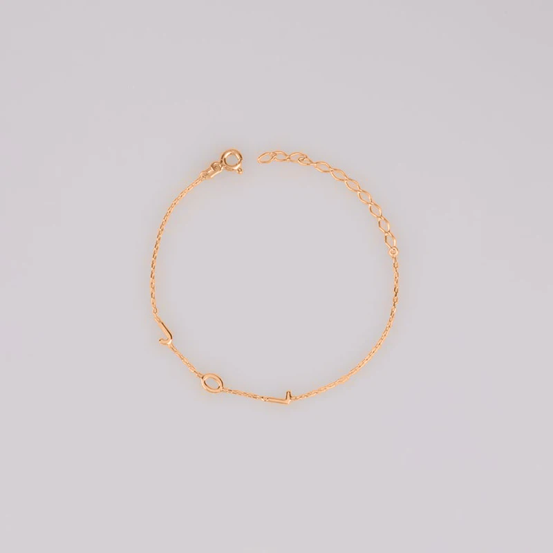 

Dainty Custom Welded Letter Bracelet Stainless Steel Tiny Initial Pendant Charm Bracelet Personalization for Women Jewelry Gift