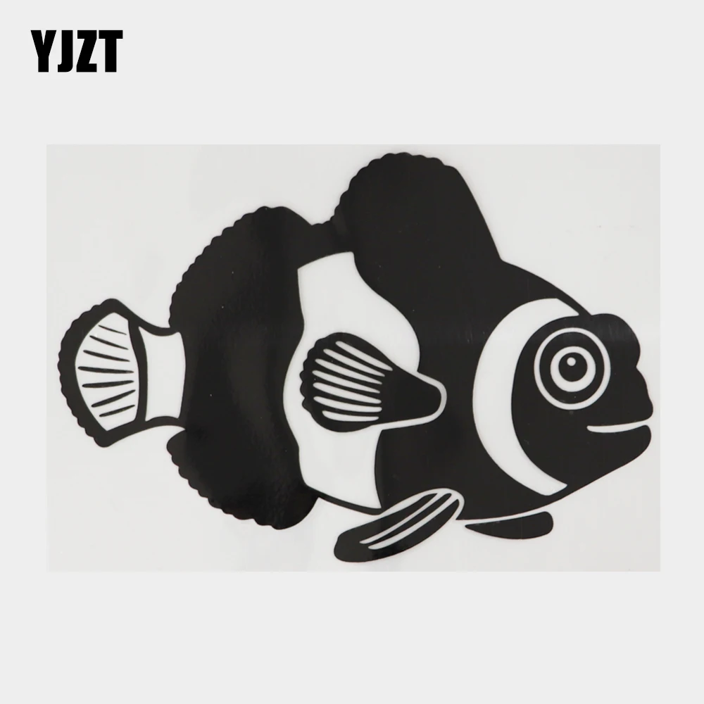

YJZT 15.5CM×10.1CM Lovely Marine Organism Decal Coral Clownfish Car Stickers Vinyl 13D-1288