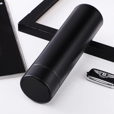 black classic Горячая Распродажа, умная кружка из нержавеющей стали, термостат с сенсорным экраном, смарт-чашка для совещаний Подарочный на заказ, бизнес-чашка, гидрофляга, Термокружка - Цвет: black classic