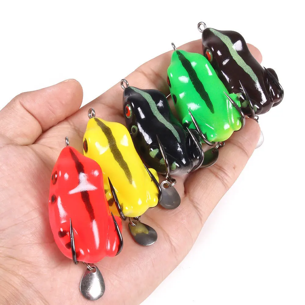 

1PC 5.5cm 11g Frog Lure Spinner Spoon Fishing Lure Sillicon Bait Fake Lure for Snakehead Bass Pike Pesca Bait