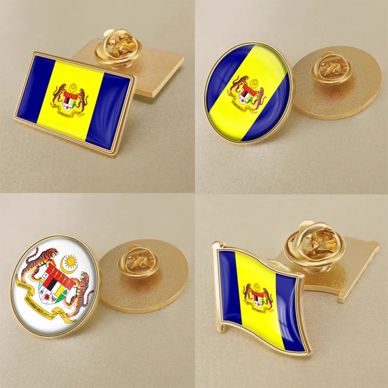 

Coat of Arms of Putrajaya of Malaysia Flag National Emblem Brooch Badges Lapel Pins