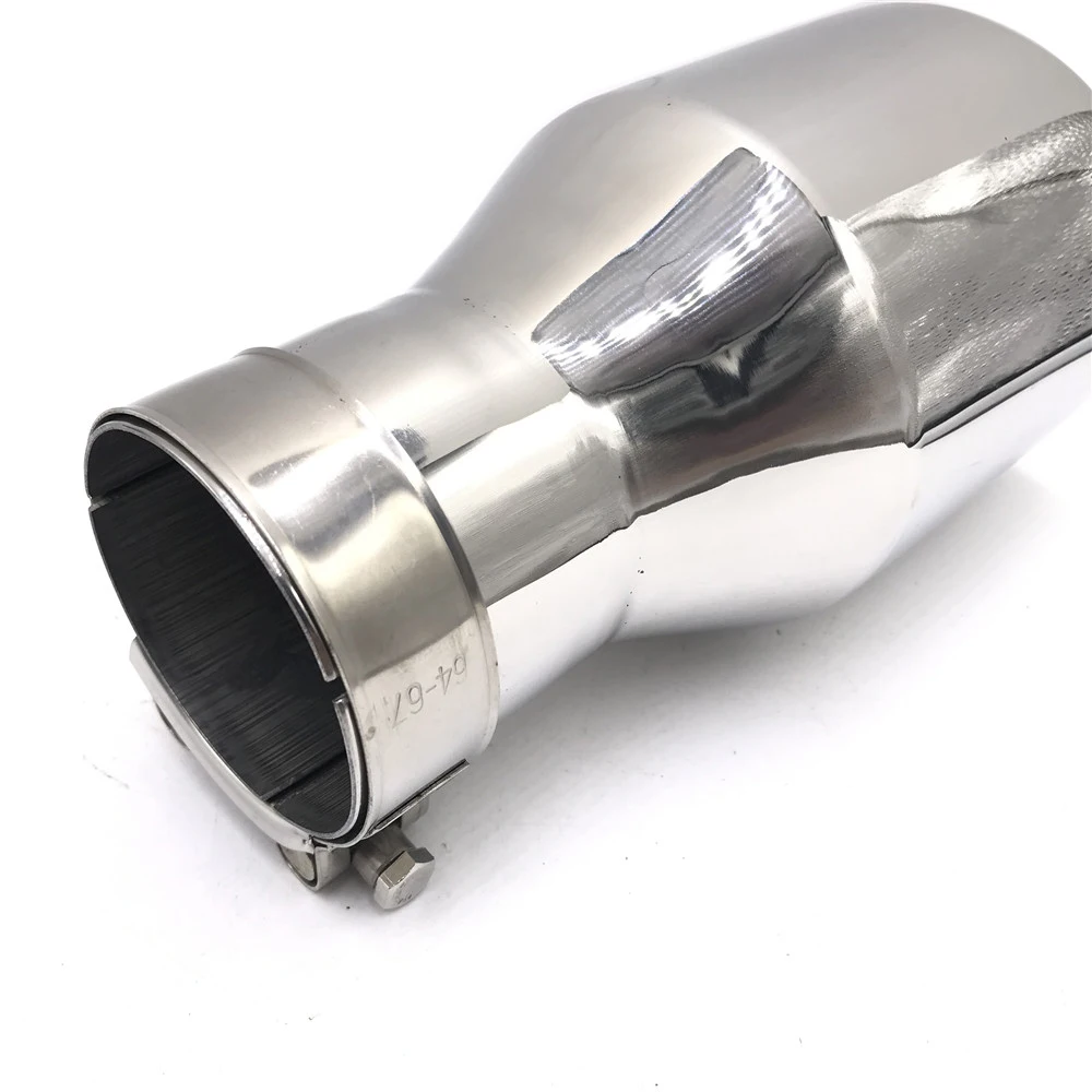 

1 piece Newest Style Exhaust Tip 304 Stainless Steel Universal Exhaust System End Pipe + Car Exhaust Tip