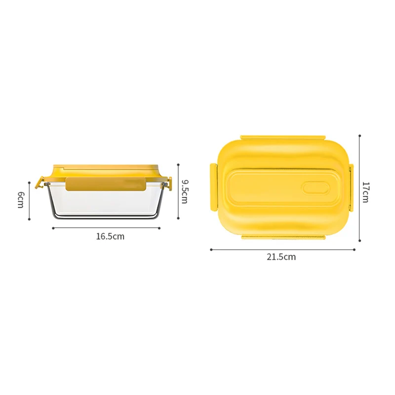 Стеклянный контейнер Bento в японском стиле Портативный Ланч-бокс для детей и