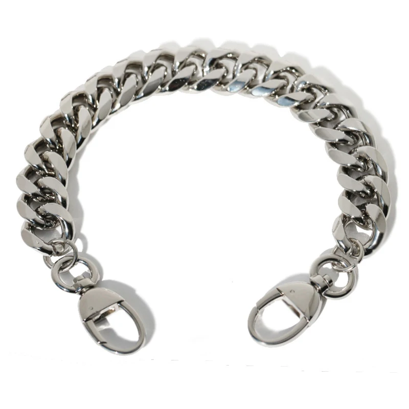 19mm Thick Aluminum Chain 20/30/40cm Gold Silver Color Light Weight Shoulder Bag Strap DIY Handbag Handles Bag Parts Accessories