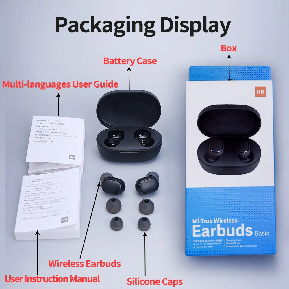 Xiaomi Redmi Airdots True беспроводные Bluetooth наушники TWS 5 0 оригинальные гарнитуры с