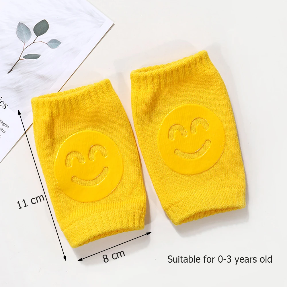 Accesorios de seguridad para beb&eacute;, coderas antideslizantes para ni&ntilde;o peque&ntilde;o, rodilleras con sonrisa, rodillera protectora, calentador de piernas para ni&ntilde;a y ni&ntilde;o-5