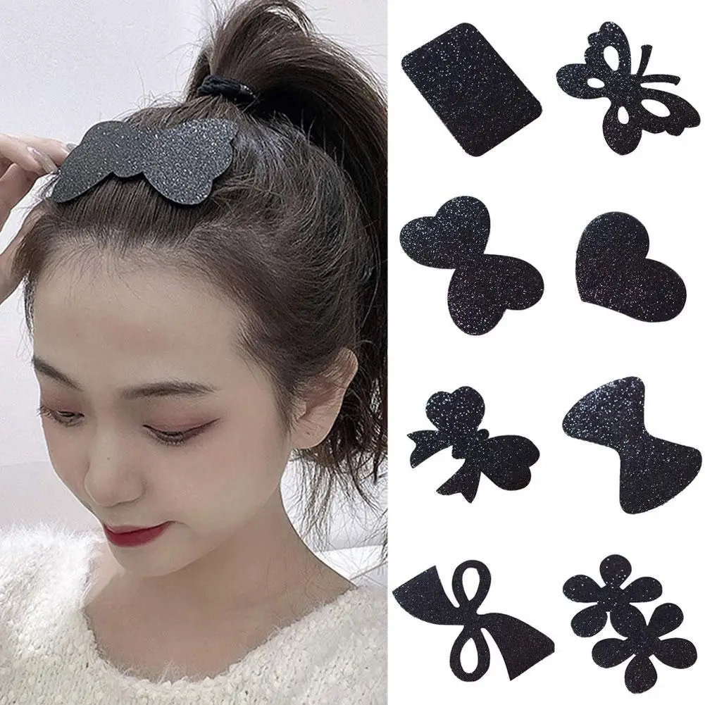 

Волшебные наклейки для волос, 1 шт., 9 видов конструкций, черные сломанные волосы, наклейки для женщин и девочек, лента для челки, волшебный го...