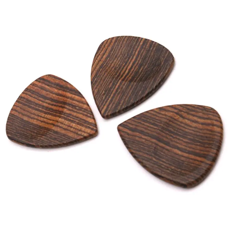 

2 Pcs Wood Acoustic Bass Electric Guitar Pick Paddles Gold Sandalwood R9CE