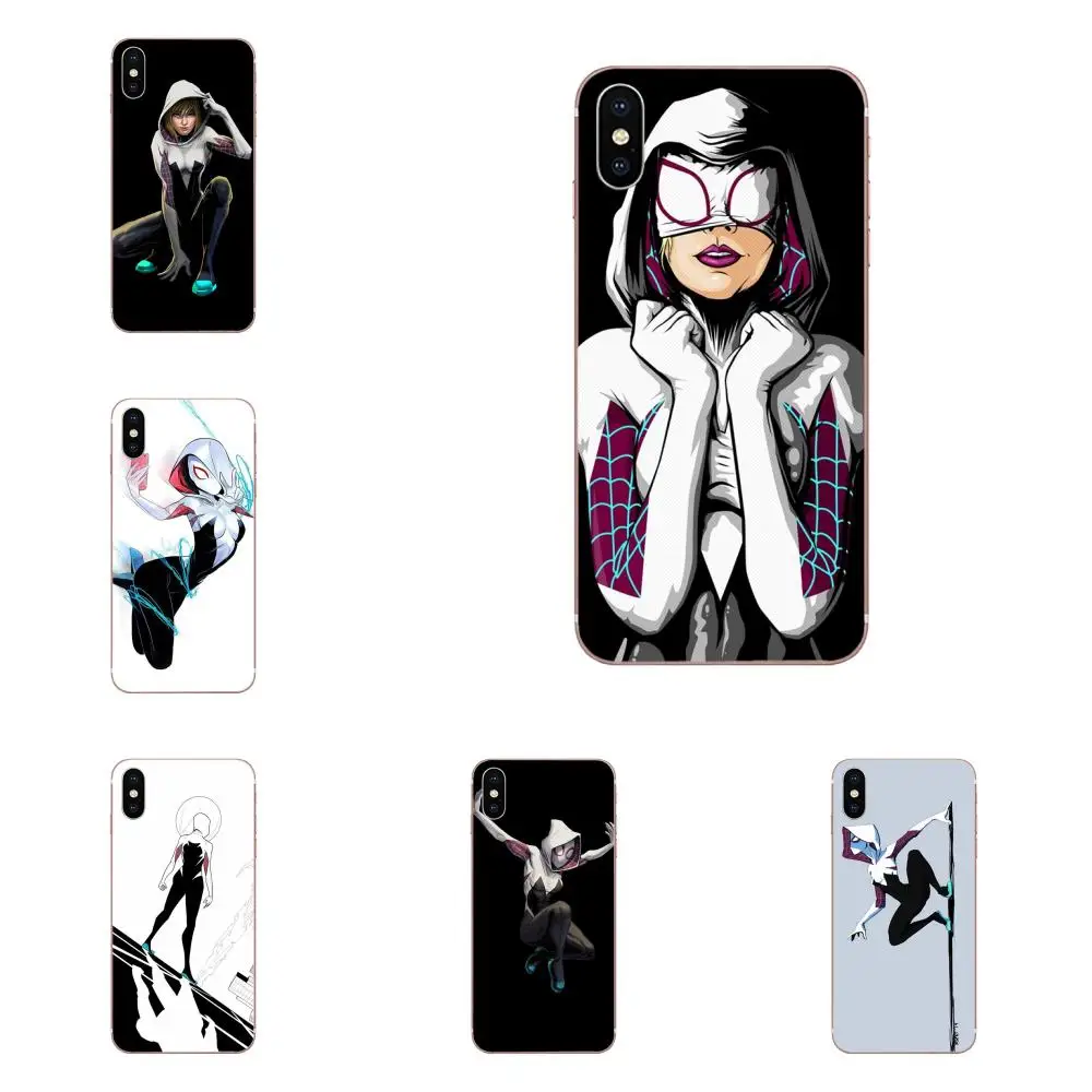 Comics паук Гвен для Galaxy Alpha Note 10 Pro A10 A20 A20E A30 A40 A50 A60 A70 A80 A90 M10 M20 M30 M40 ТПУ чехлы на