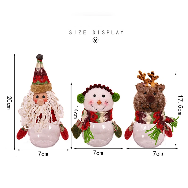 Новогодние подарочные пакеты для детей банка конфет бутылка хранения сумка