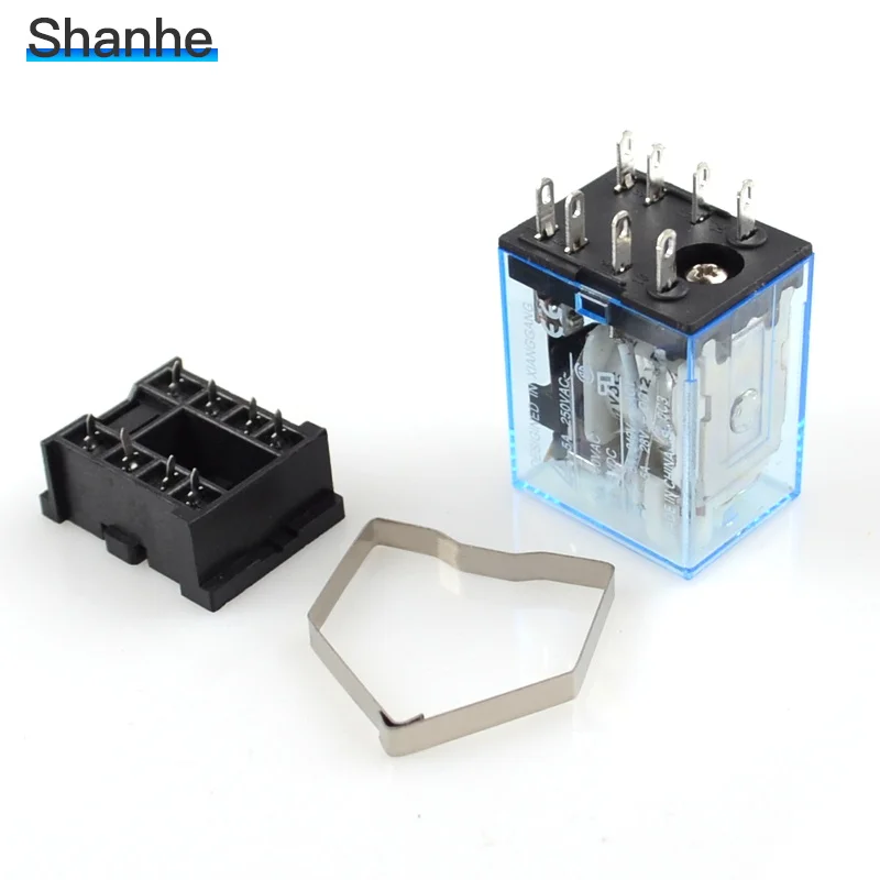 My2 светодиодный реле с подсветкой MY2NJ DPDT 8 булавки my2n мощности PCB разъем|relay with