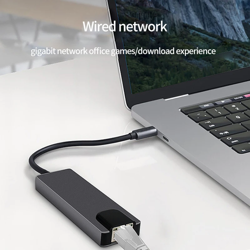 5 в 1 Тип C док-станция адаптера 4K HDMI совместимых с USBC Gigabit Ethernet конвертер для MacBook