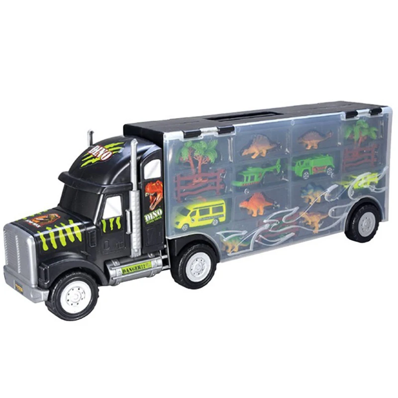 

Children Container Truck Jurassic Dinosaur Transporter Child Model Toy exquisite powerful storage Car Toys