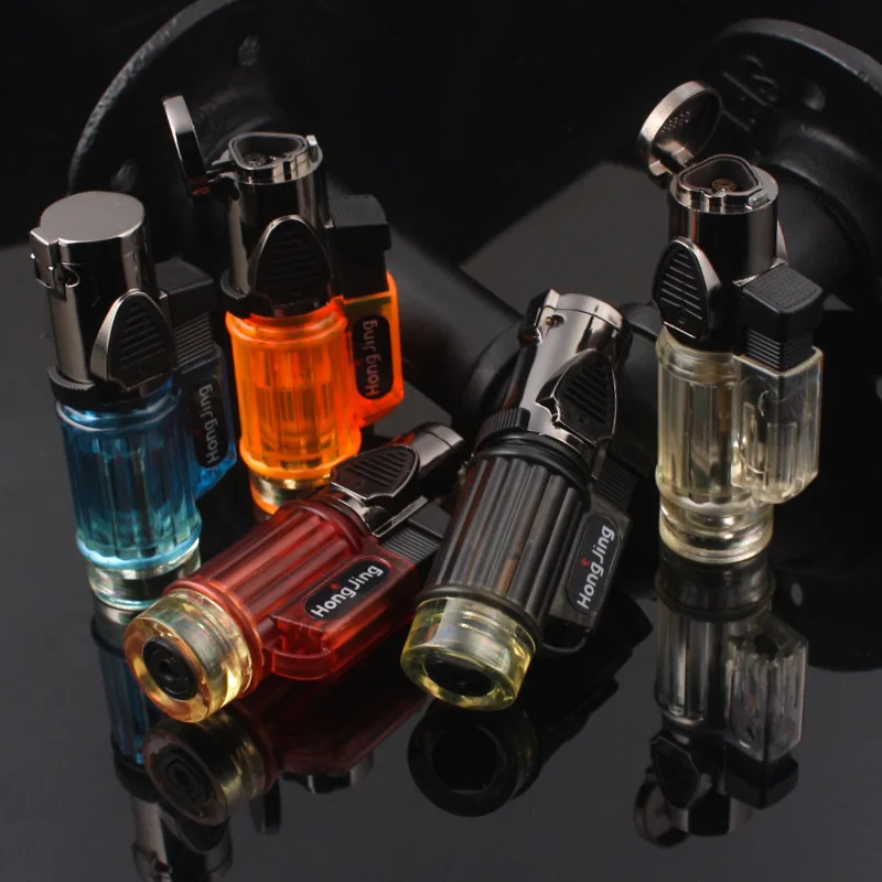 

Three-fire Torch Turbo Lighter Blue Flame Electronic Gas Lighter Cigar Lighter Smoking Accessories Men's Tools