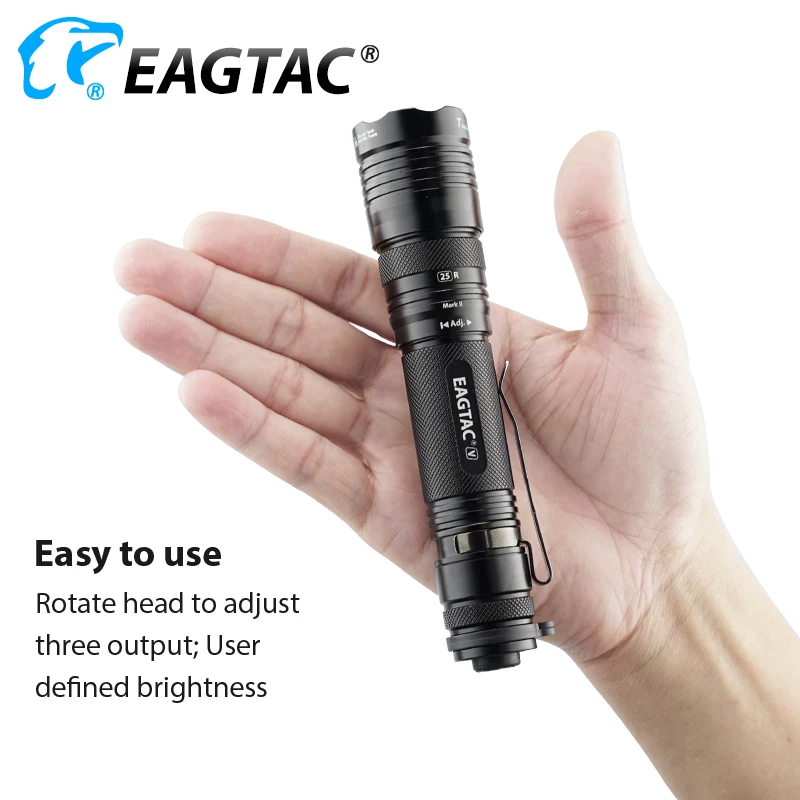 EAGTAC T25V светодиодный фонарик USB-C USB Перезаряжаемый 21700 5000 мАч аккумулятор