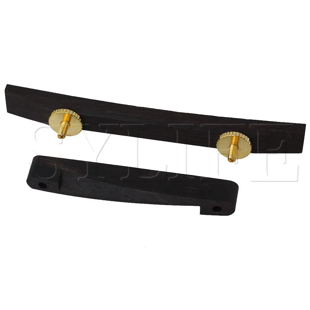 Габон Эбеновое дерево Archtop мост для джаз гитары Золотая фурнитура регулируемая