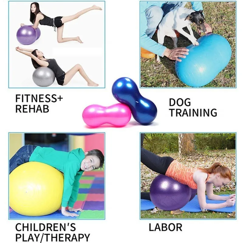 

Anti-Burst Pilates Yoga Ball Professional Fitness Exercise Equipment Balance Peanut Ball Women Gym Sports Capsule Ball