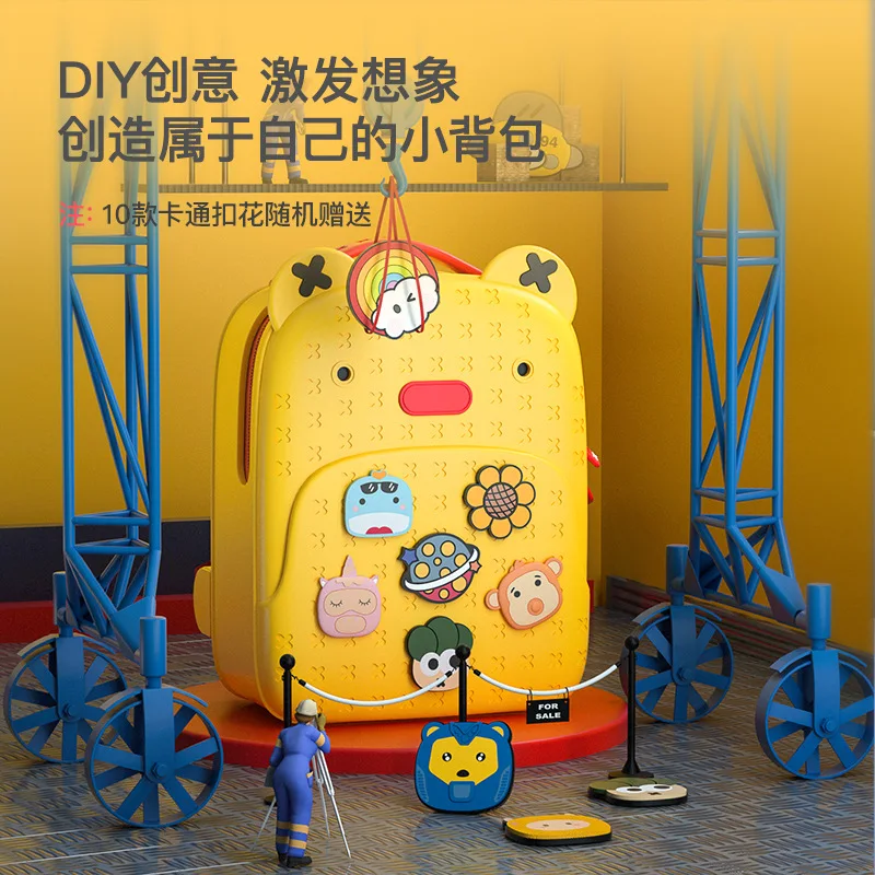 diy light tide childrens cartoon backpack kindergarten outdoor multi functional sports schoolbag childrens bags backpack free global shipping