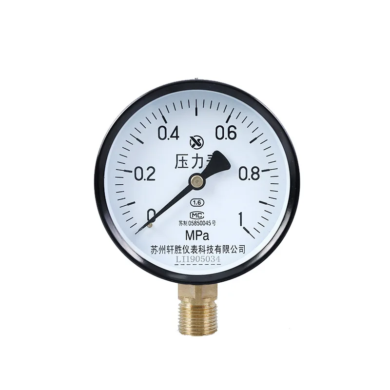 Измеритель давления воды Y100 барометр с пружинной трубкой 1 МПа различные