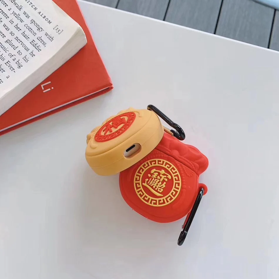 3D Пингвин чехол для наушников для Airpods чехол силиконовый розовый чехол для Apple Air pods 2 Чехол для наушников Earpods кольцо ремешок брелок