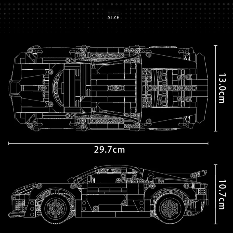 

High-tech Ideas Assemble MOC Speeding Sports Car Racing Children's Education Building Blocks Toys Boys DIY Kit Gifts for Friends