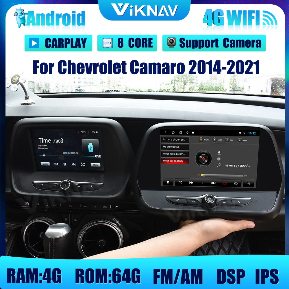 

10 INCH Android Car Radio touch screen GPS Navigation for Chevrolet Camaro 2014-2021 car head unit stereo DVD multimedia player
