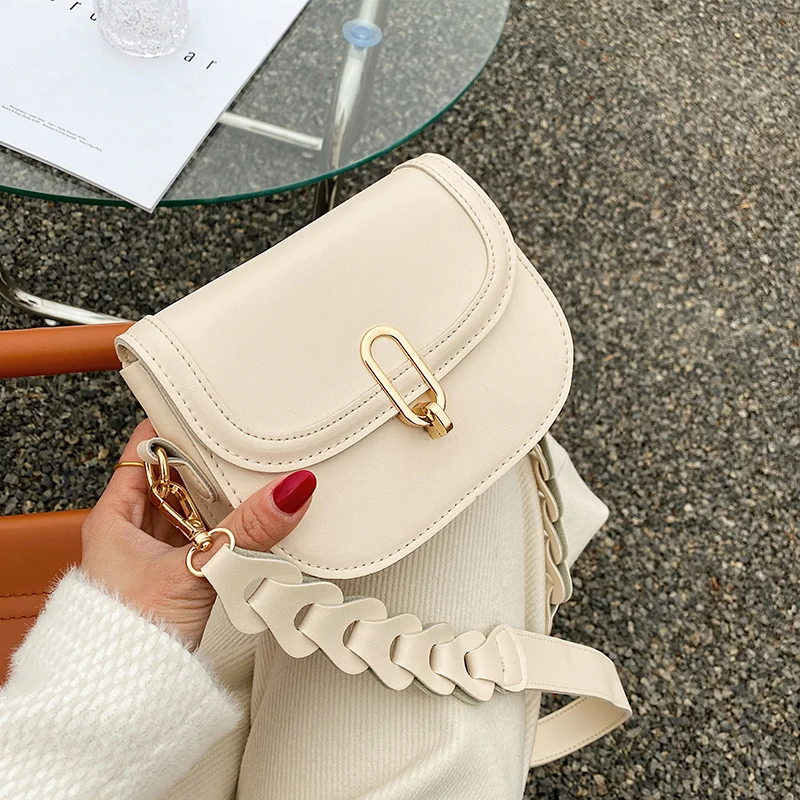 

Beibao this year's popular bag 2021 new fashion texture single shoulder women's bag simple cross Saddle Bag Fashion