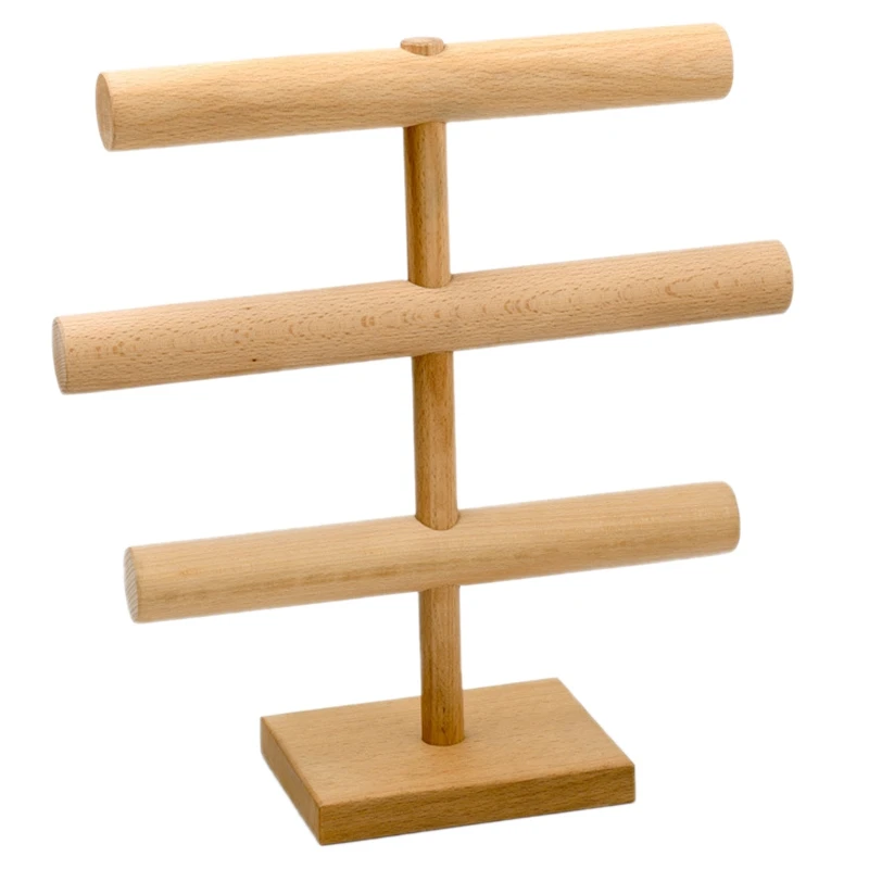 Деревянный 3 Слои стильный элегантный браслет ювелирные изделия аксессуары