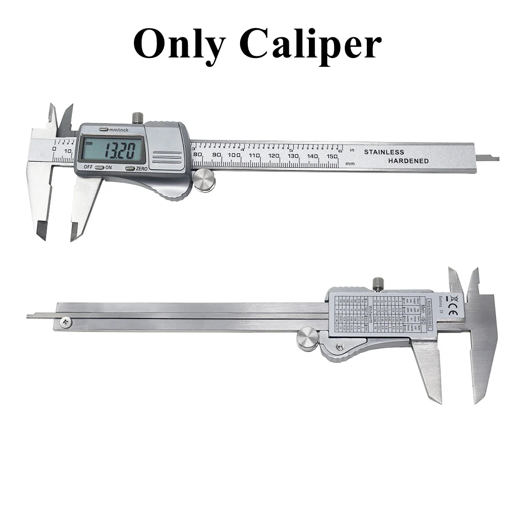 Caliper 150 мм 6 дюймов ЖК цифровой Электронный штангенциркуль из нержавеющей стали Калибр микрометр измерительный инструмент - Цвет: Caliper