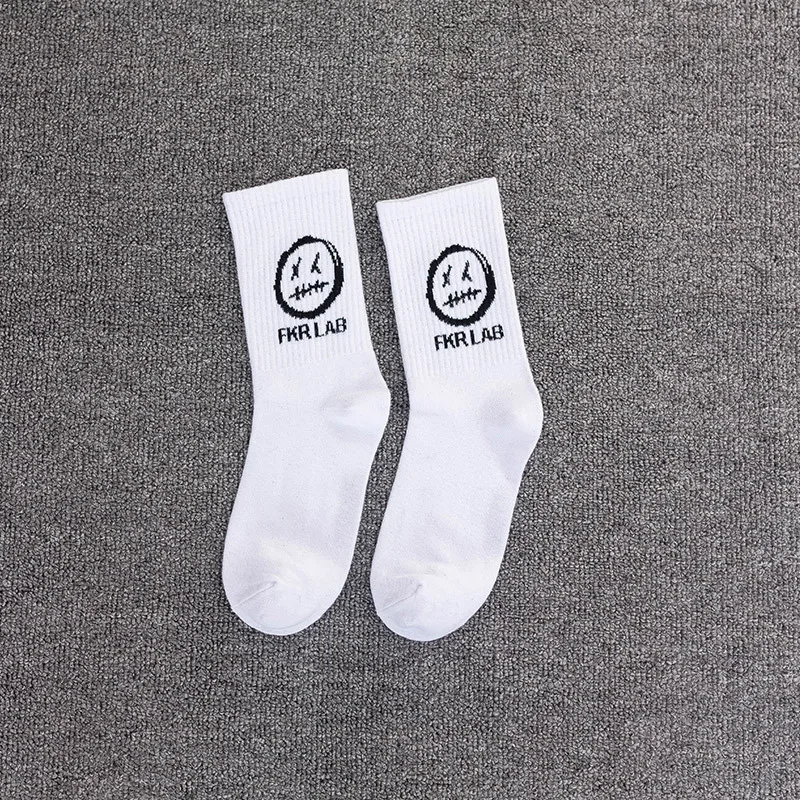 

Trendy Unisex Winter Knitted Mid-Calf Long Crew Socks Funny letter Printed Hip-Hop Cotton Hosiery Skateboard Streetwear