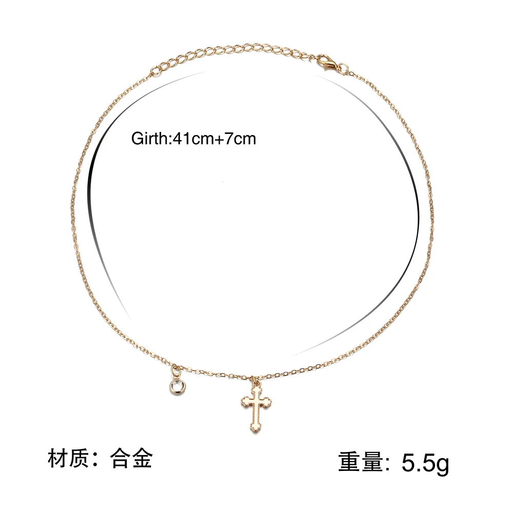 Ожерелья Чокеры Laramoi сплав крест подвеска женское ожерелье Богемия религиозный