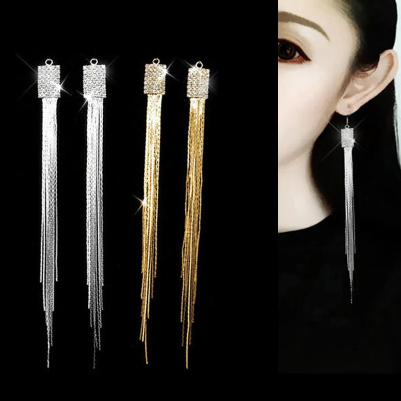 Новинка 2019, лидер продаж, 50 шт., квадратные длинные кисточки стразы, пуговицы для ювелирных изделий «сделай сам», серьги, подвески или аксессуары для волос EG144