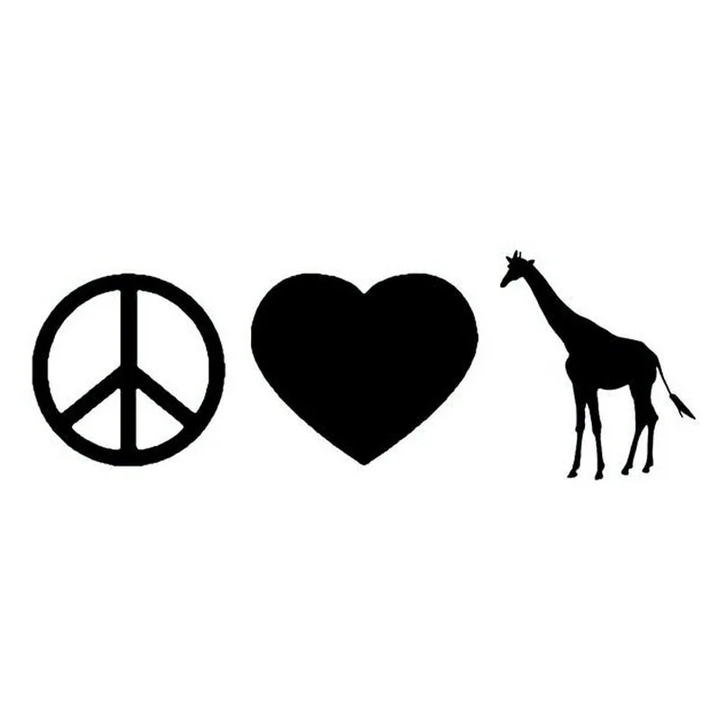 Автомобильный Стикеры Peace Love Жираф наклейка на машину мотоцикл декоративные