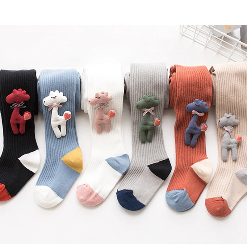 Детские колготки для девочек с мультяшным оленем детские мультяшными животными