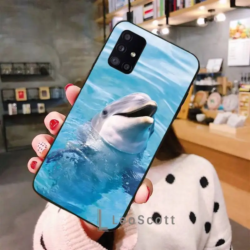 

dolphin Phone Case For Samsung A50 A51 A71 A20E A20S S10 S20 S21 S30 Plus ultra 5G M11