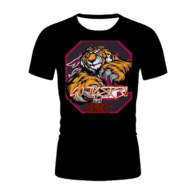 

New angry tiger graphic t shirt Animal themed t-shirts Mens 3D Short Sleeve T-Shirts Oversized T-shirt Hip hop tops streetwear
