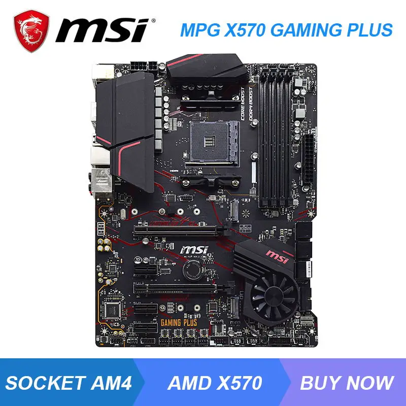 

MPG X570 GAMING PLUS For MSI AMD X570 AM4 Motherboard ddr4 128GB M.2 PCI-E 4.0 9th-Gen AMD Ryzen 4000 Series Desktop Mainboad