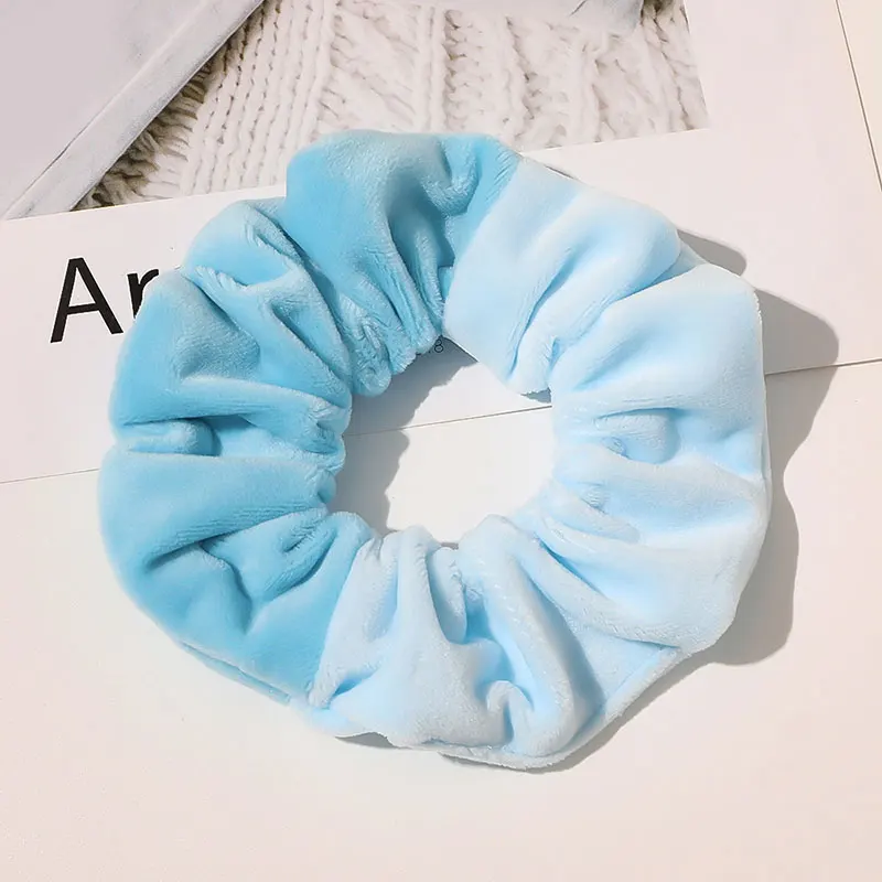 

Sweet Contrast Color Velvet Scrunchies Winter Women Rubber Bands Sweet Hair Accessories Vintage Elastic Hair Bands Soft Hairband