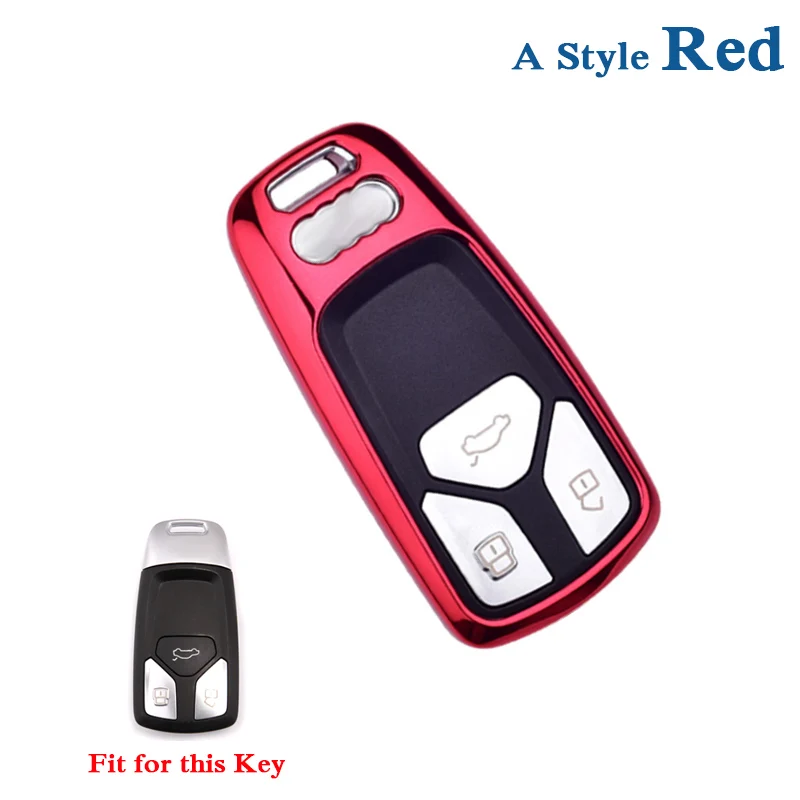 Цинковый сплав автомобильный брелок + ABS чехол для автомобильного ключа Audi A1 A3 A4 A5