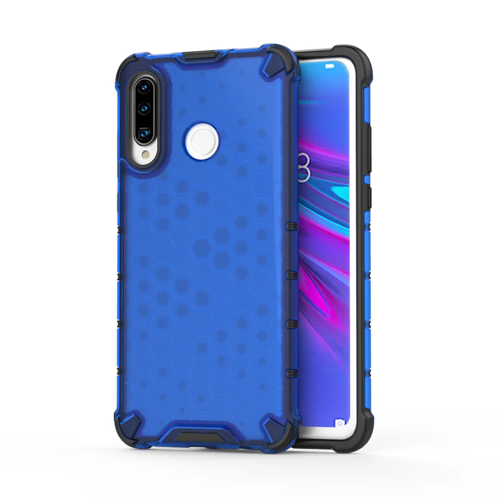 Синий Новая прозрачная прочная гибридная Защита Чехол для huawei P30 Lite Pro mate 20 Pro 20X Y6 Y7 Y9 чехол полупрозрачный Funda(XS0514 - Цвет: Синий