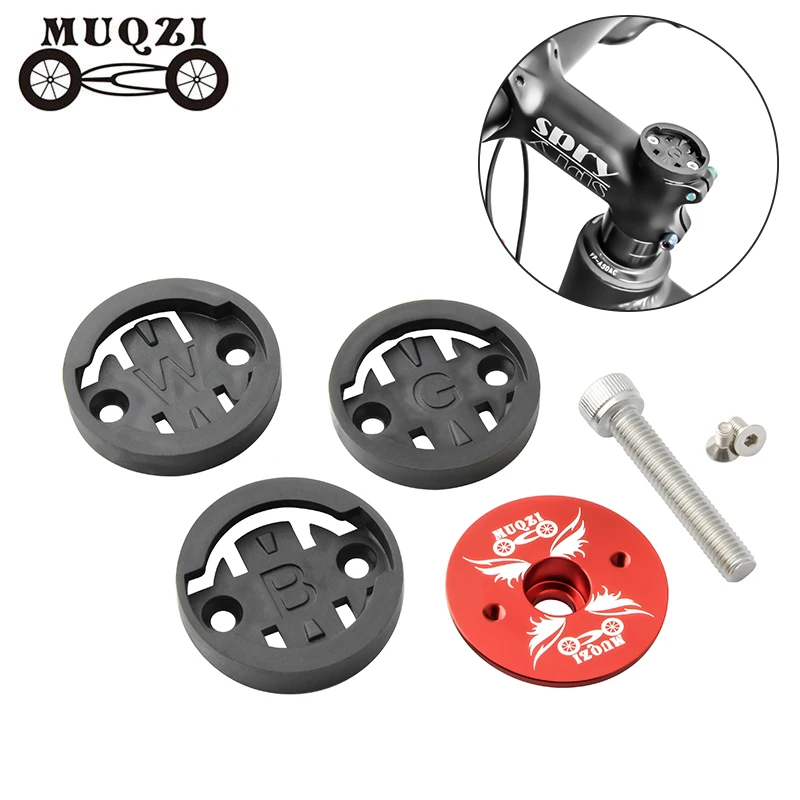 

MUQZI Bike Computer Stem Top Cap Mount Bracket Stopwatch Fixed Holder For Garmin Bryton Wahoo MTB Road Bicycle Speedometer Base