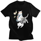 Мужская футболка с принтом кошки, 14 цветов, европейский размер, с японским средним пальцем, футболка в стиле Харадзюку, повседневные топы с коротким рукавом, футболка DIP, лето 2021