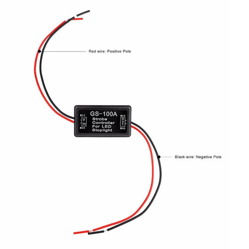 

Car LED GS-100A Flasher Module Brake Stop Light Lamp 12V Flash Strobe Controller