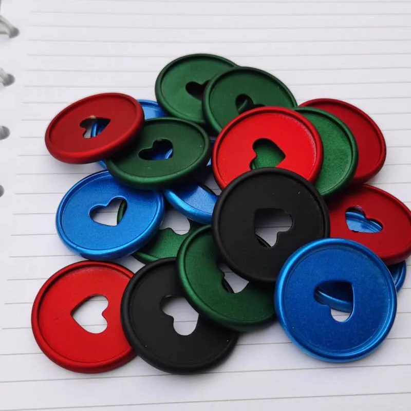 Новинка, 100 шт., пластиковое кольцо с пряжкой-кольцом, отверстие в форме гриба, блокнот с отверстием, пластиковые переплетные диски, папка для обвязки дисков Macaron