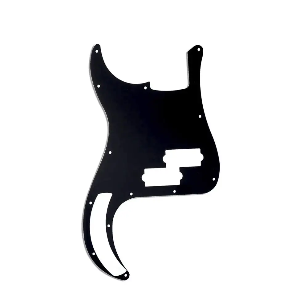 Musiclily 13 отверстие P бас накладки для Fender американский/мексиканский стандарт точность бас, 3 ply черный