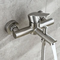 304 stainless steel bathtub faucet shower faucets mixers hot cold mixer valve nozzle tap wall mounted bathroom accessory