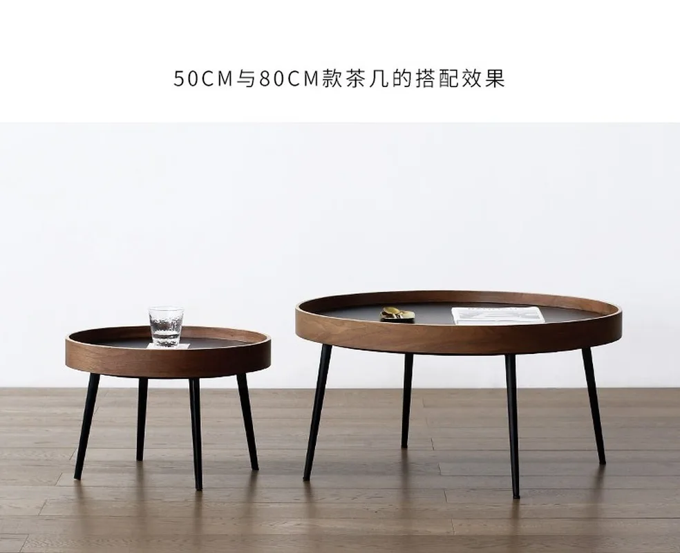 Деревянный стол журнальный столик для гостиной минималистичная винтажная