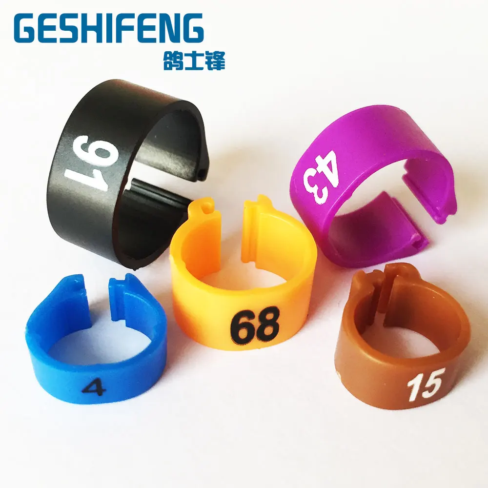 GSF plastic chip bird ring 12/14mm have serial number1-100 | Дом и сад