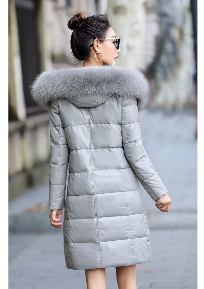 Женская замшевая парка из натуральной овечьей кожи с капюшоном | одежда