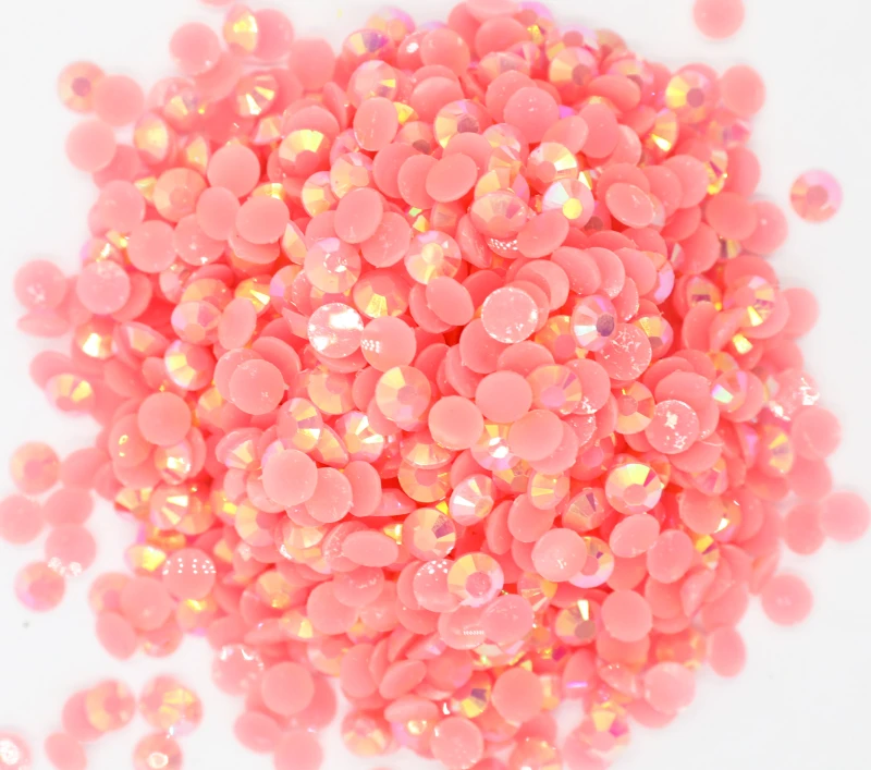 

Jelly Dark Pink AB Color Flatback Resin Non hotfix Rhinestones in Bulk Package Plastic Nail Art Decoration for Garment